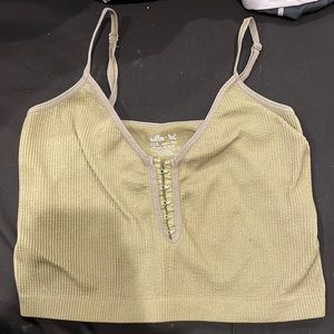 Green Crop Top